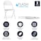 Flash Furniture White Plastic Folding Chair, PK2 2-LE-L-4-WHITE-GG - alternate 2